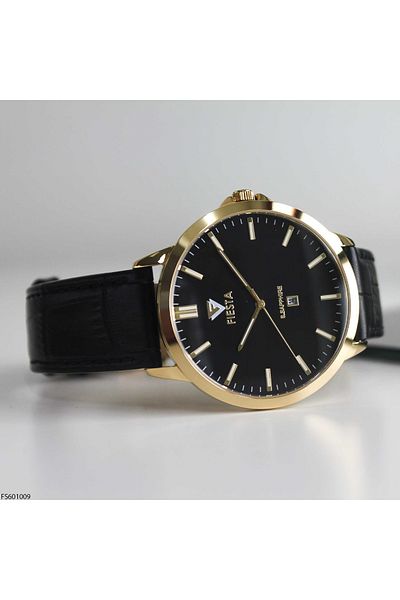 Fiesta Fs601009 Men's Wrist Watch with Leather Band
