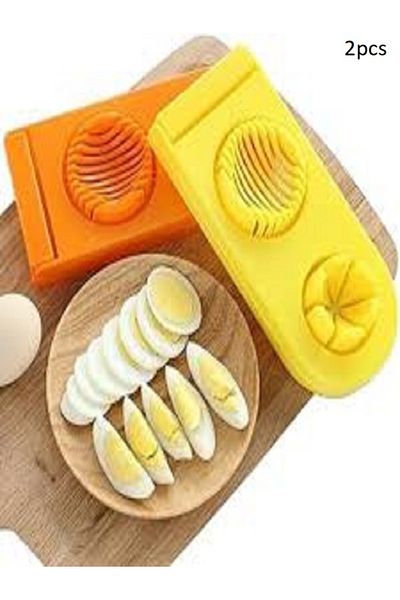 Generic Yanmai 2-in-1 Double Cut Boiled Egg Slicer with Stainless Steel Wire for Easy Egg Slicing