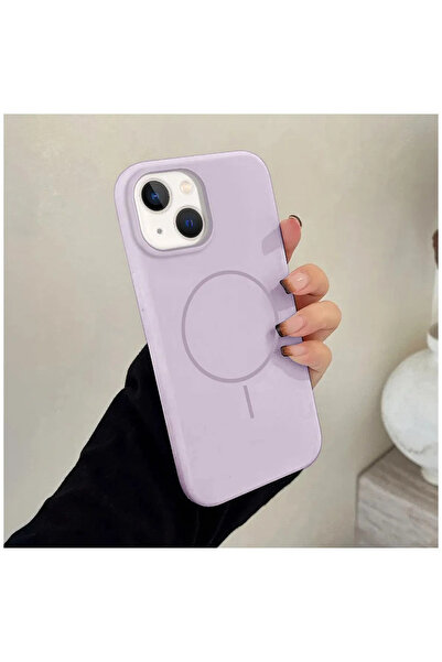 FABRON Apple Iphone 13 - 14 - 15 Uyumlu Magsafe Lansman Kir Tutmaz Silinebilir Içi Kadife Telefon Kılıfı