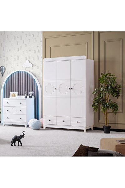 AYDINEV ALVİN 3 KAPAKLI DOLAP - GRİ