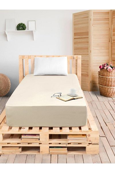 Karna Home Flat Elastic Single Percale Sheet