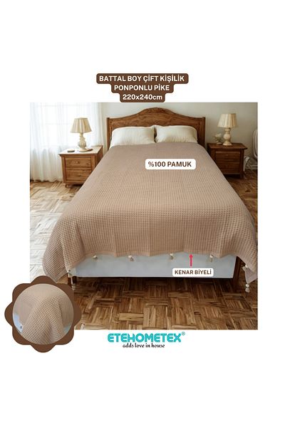 ETE HOMETEX Etehometex Pompon Cotton Pork Double Personality 220X240Cm