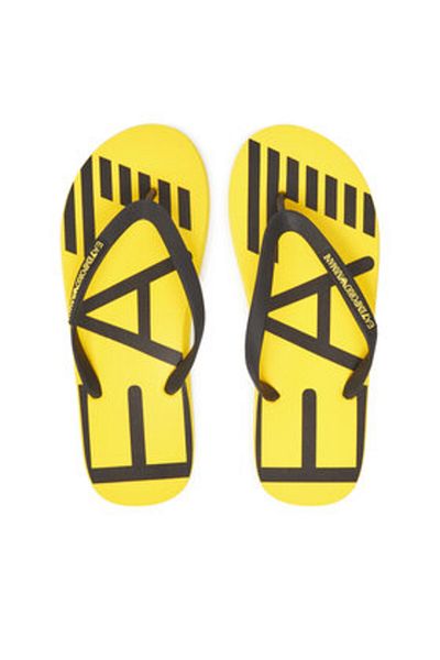 EA7 Emporio Armani Flip-flops bărbătești negri EA7 EMPORIO ARMANI-XCQ004 XK196 U506 CYBER GALBEN+NEGRU
