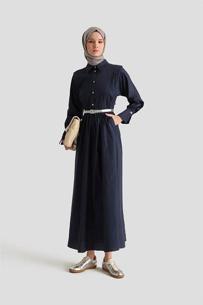 Armine Φόρεμα Shoulder Allerli Cotton 25Y9002 Navy Blue