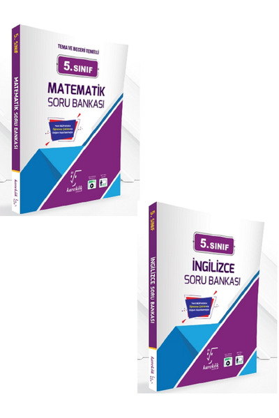 Evrensel İletişim Yayınları 5.Sınıf Karakök Matematik Soru Bankası + 5.Sınıf Karakök İngilizce Soru Bankası / 2 KİTAP