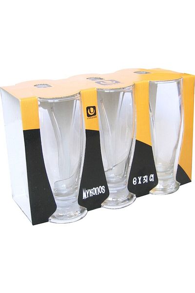 Uniglass Set of 6 Beer Glasses Uniglass Mykonos, 310 ml
