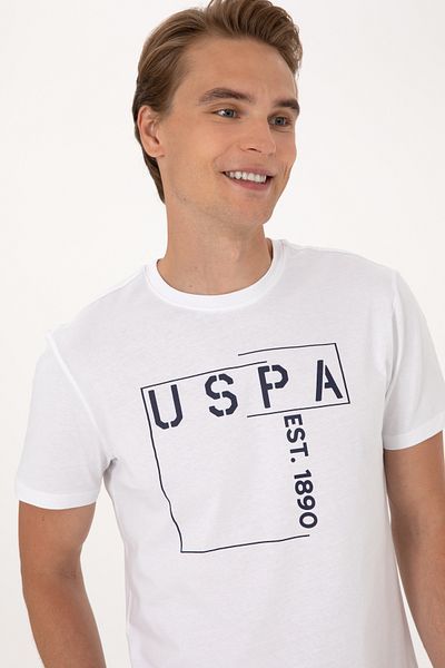 U.S. Polo Assn. Men's Regular Fit White Crew Neck T-Shirt 50306908-Vr013