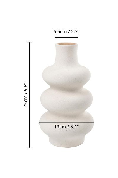 OEM Vaza Decorativa Ceramica, Stil Boho, Design Abastract 25 Cm, Potrivita Pentru Flori Cu Tulpina Lunga