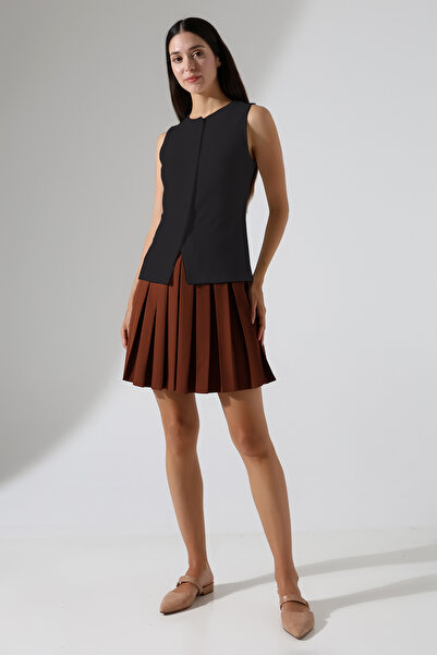 Şiir بلوزة وسترة نسائية من Star بأزرار ونسيج مميز - أسود