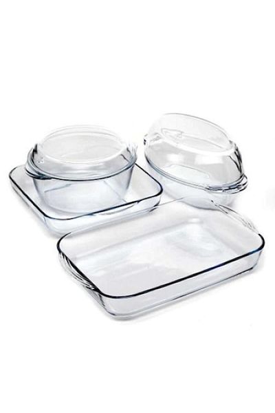 Borcam Set vase termorezistente cu capac 6 piese Borcam
