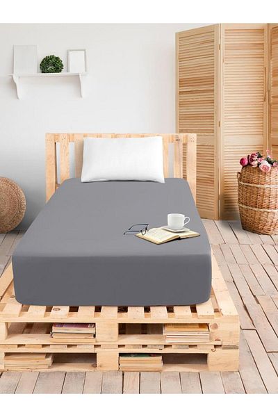 Karna Home Flat Elastic Single Percale Sheet