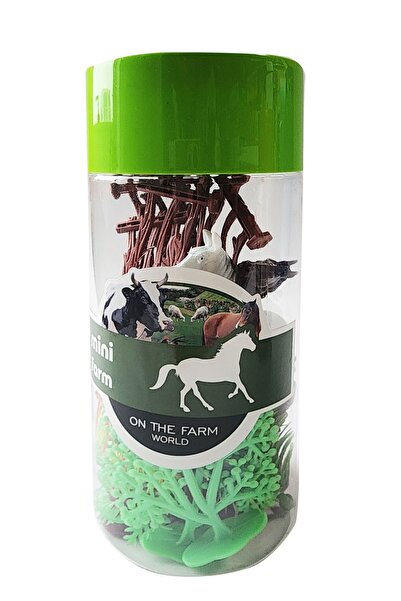 Bubu مجموعة ألعاب حيوانات المزرعة من سي تويز مع صندوق أسطواني