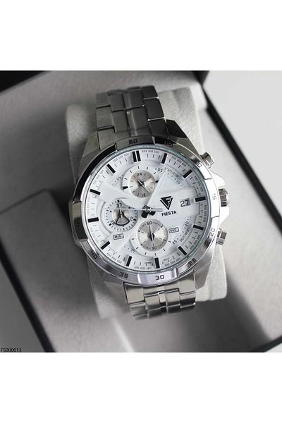 Fiesta Fs000013 Men's Wrist Watch with Steel Band
