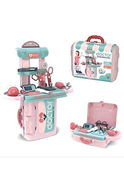 rexa مجموعة ألعاب طبيب 3 في 1 للأطفال - لعبة طبية تعليمية مع حقيبة عيادة محمولة