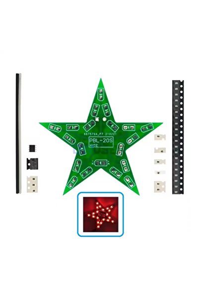 Devre Dünyası DC 5V Beş Köşeli Yıldız Led Işık Hobi Devresi DIY Lehimleme Kit...