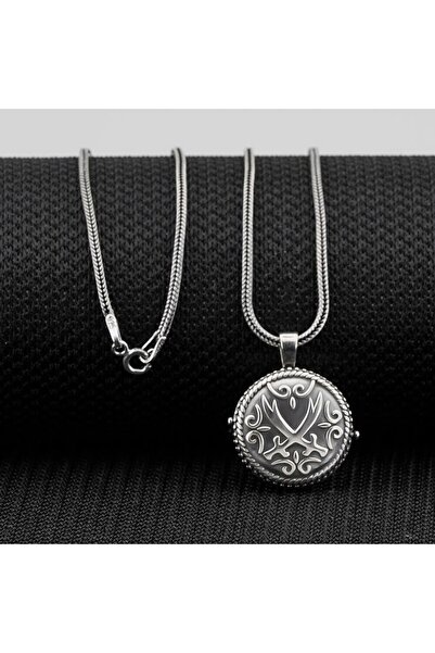 shop Çift Taraflı Zulfikar Desenli Açılabilir Cevşen 925 Ayar Gümüş Erkek Kolye