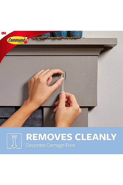 COMMAND 6-Piece Mini Hook with 8 Strips Clear