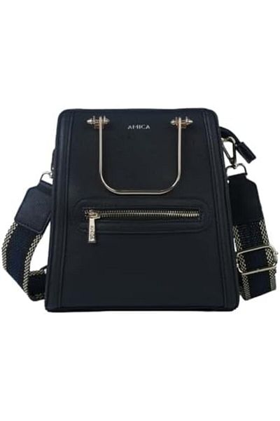 AMICA Aurelia Women's Shoulder Crossbody Handbag with Embellished Handles