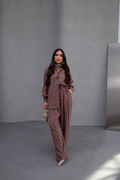 ossons Elastic Waist Modal Shirt Pants Suit