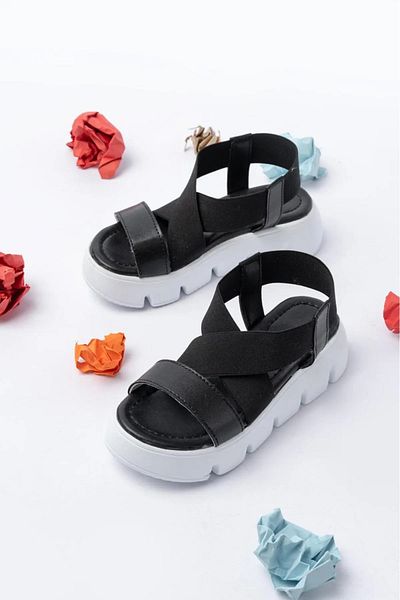KİNDEP Sandale pentru fete Kindep Poly Light Talpă elastică cu talpă groasă NEGRE