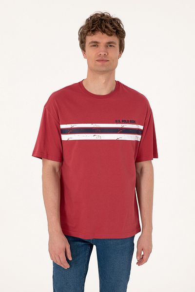 U.S. Polo Assn. Men's Comfort Fit Cherry Crew Neck T-Shirt 50306912-Vr223