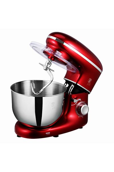Berlinger Haus Stand Mixer Kitchen Food Processor 1300 W 6 Liters Burgundy Metallic Line 3 Hooks