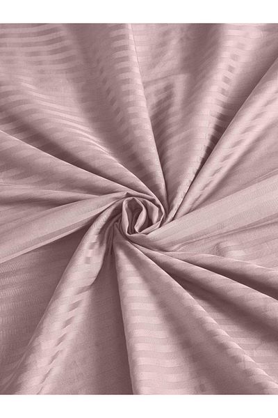Karna Home Bed Sheet Stripe Satin Plain Elastic Double