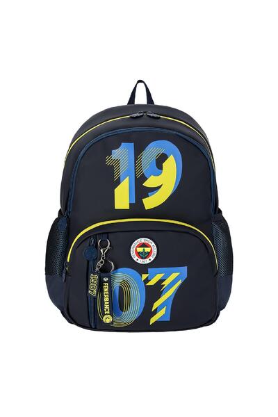 Fenerbahçe 3 Bölmeli 3D 1907 Baskılı Suni Deri Okul Sırt Çantası (25743)