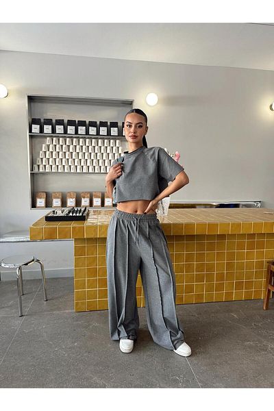mydukkan.co Reverse Stitch Detail Crop Set