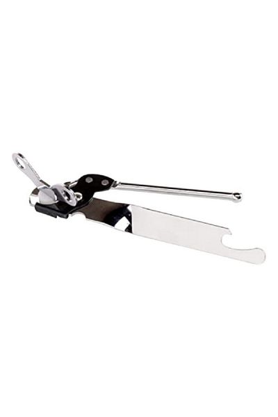 Chef Craft Durable Nickle Plated Steel Can and Bottle Opener Silver and Black