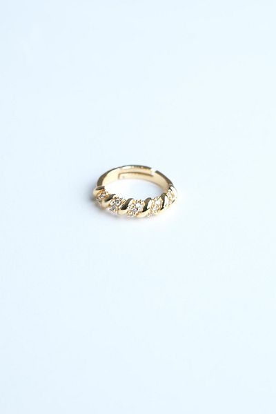 Jack Ferrero Zircon Stone Women's Ring (Adjustable)