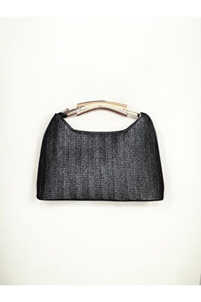 ila bags Sara Straw Black Bag