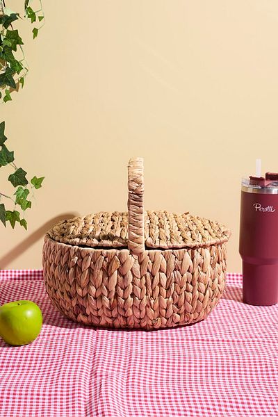 Perotti Кошница за пикник Cliento Wicker с капак 36x30 см