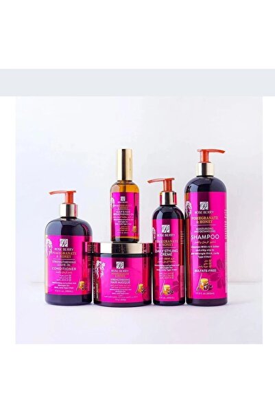 ROSE BERRYY بكج العنايه بالشعر بخلاصه الرمان والعسل 5 قطع