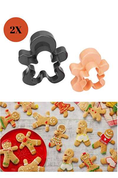 SİHİRLİ AYAKLAR 2-Piece Man Figured Cookie Mold Practical Double-Sided Man Cookie Mold 60Mm-80Mm-100Mm-130Mm