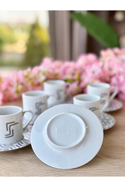 Porland Tamina Desen1 8 Piece Coffee Cup for 4 Persons 90Cc