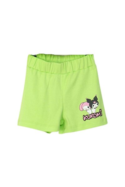 ww waka waka kids store Kuromi Neon Green Crop Top and Shorts Set