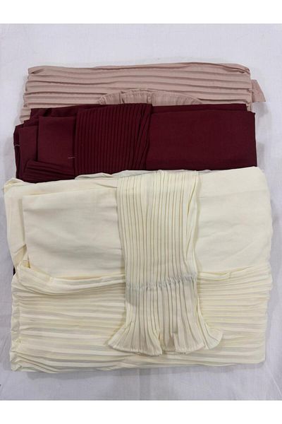Gerenic Cold cotton prayer shawl, open to wear, set of 3 pieces in different colors