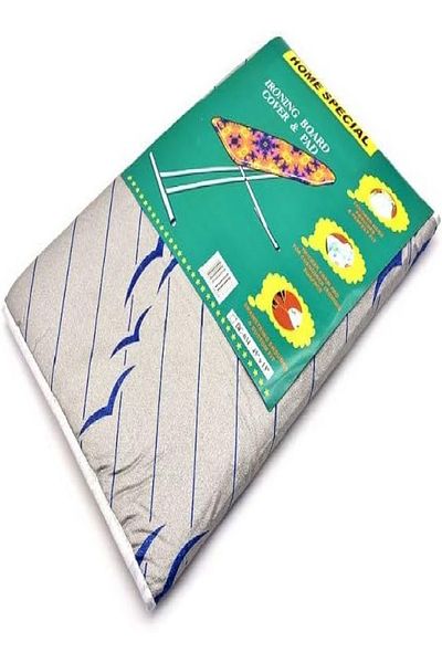 LTR DC-634C Cotton Ironing Board Cover 45x13 Inch | Heat Resistant | Assorted Colors & Designs