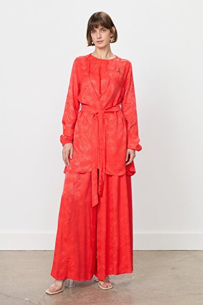 Nihan Jakar Pantolon Tunik Takım Mercan