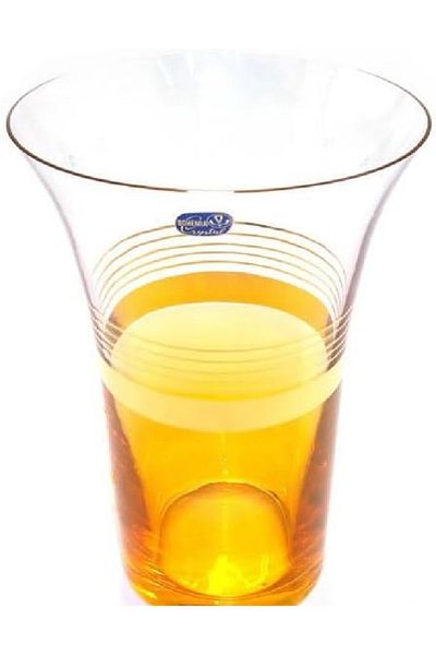 Bohemia B82507.Ma390 Gold-Plated Vase 25.5 cm | Yellow Flower Vase for Home & Office Décor