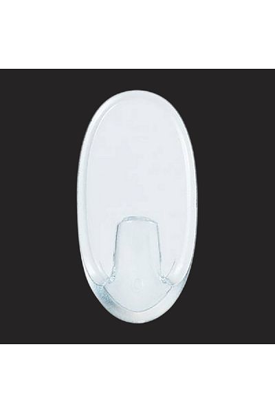COMMAND 2-Piece Hook with Strips Clear Small