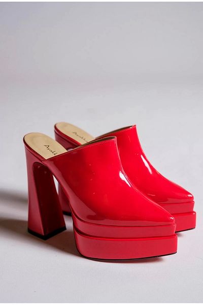 PayBuy Stylish Design Double Platform Design Closed Toe High Heel Slippers Stylish and Elegant Evening Dress Shoes