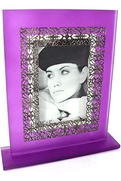 KITCHEN SOUQ Photo Frame Purple with Stand | Tabletop Display