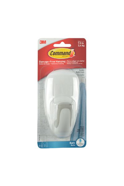 COMMAND ommand Bathroom Hook Large White