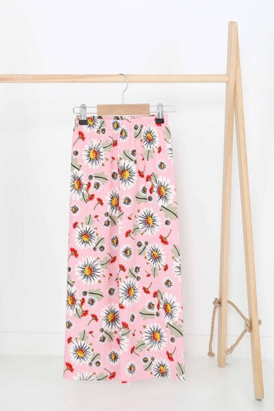 TOFİSA Κοριτσίστικο παντελόνι με ροζ σχέδιο - 27377