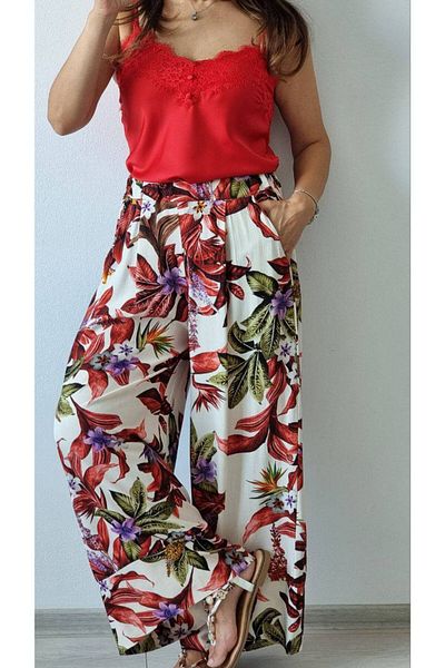 GLAMSI Viscose trousers with prints