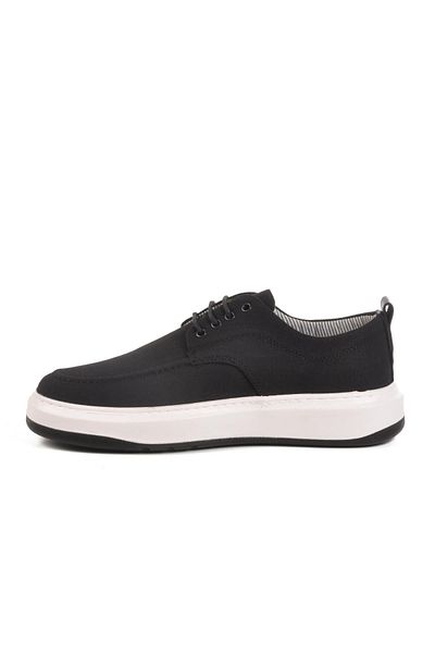 WALKWAY 486 m Men's Black-White Linen Casual Shoes