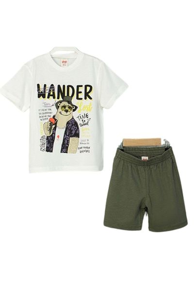 ww waka waka kids store Wander Bear Printed Boys' T-Shirt and Shorts Set