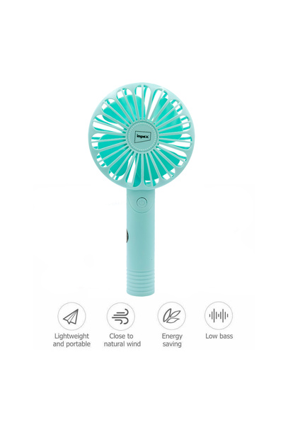 İMPEX HF-01 - IMPEX Rechargeable Hand Fan 1200mAh | 3-Speed, USB Charging, Lightweight, Portable Use